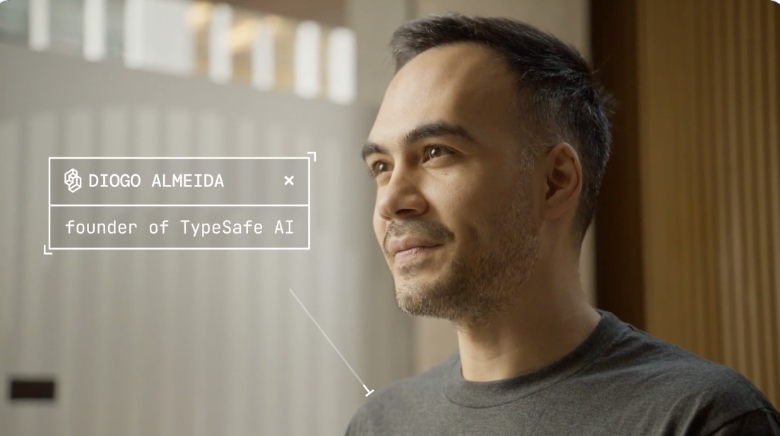 Diogo Almeida, founder of TypeSafe AI, the company behind Jev.